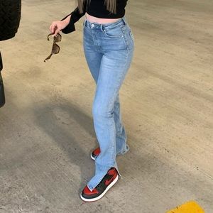 ZARA Highwaisted Split Jeans
